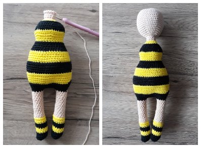 Blog-Inhaltsbild für 'Biene Susie, kostenlose Häkelanleitung'